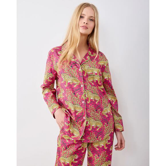 *SOLD* Pink Bagheera Long Sleeve & Pants Organic Cotton Pajama Set small - Picture 1 of 9